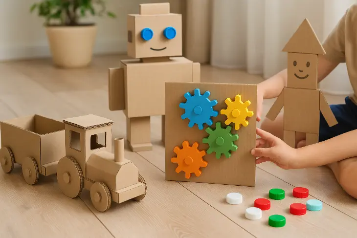 Mainan Edukasi dari Kardus dan Barang Bekas